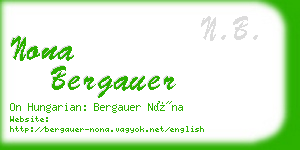 nona bergauer business card